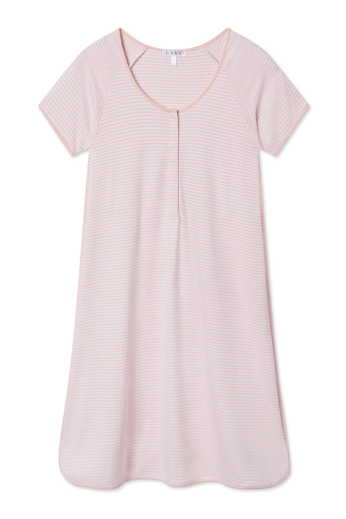 Pima Maternity Nightgown in English Rose Stripe | Lake Pajamas