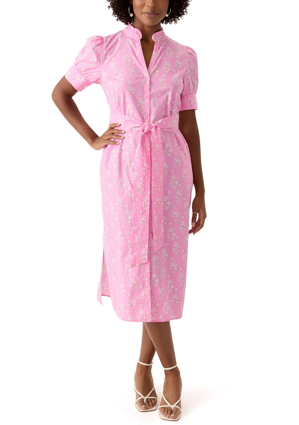 Crown & Ivy™ Women's Short Sleeve Button Up Shirt Dress | Belk