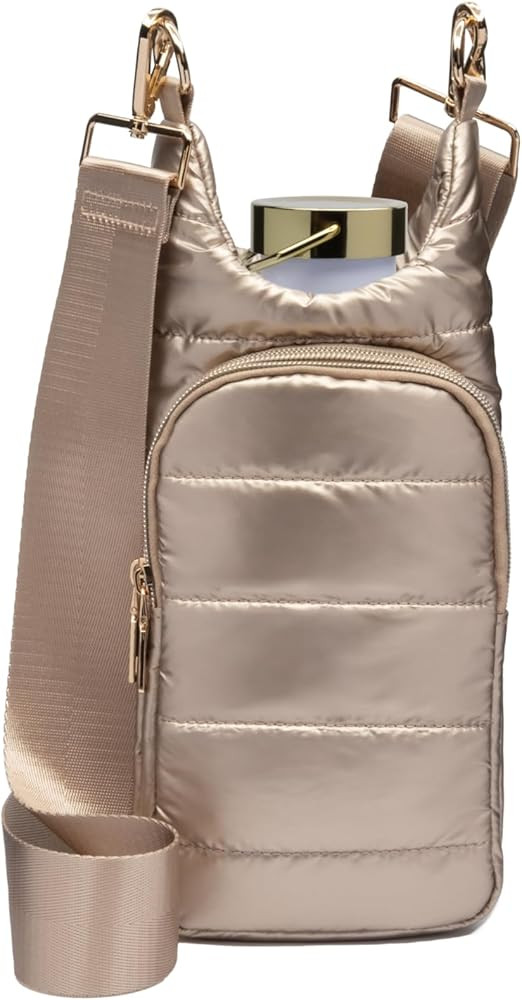 Original Crossbody HydroBag | Quilted Water Bottle Carrier with Adjustable Strap & Two Pockets | Amazon (US)