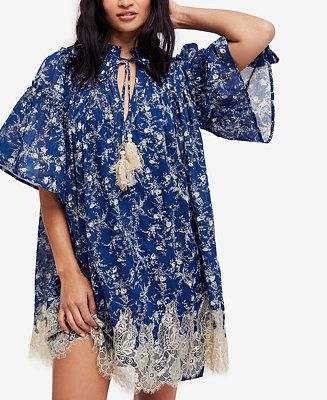 Free People Marigold Lace-Hem Printed Dress | Macys (US)