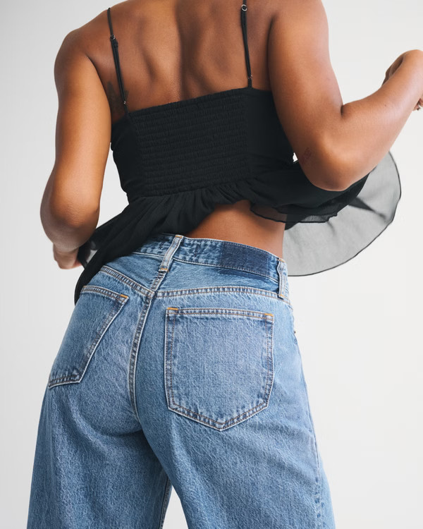 Women's Curve Love High Rise Wide Leg Jean | Women's Bottoms | Abercrombie.com | Abercrombie & Fitch (US)