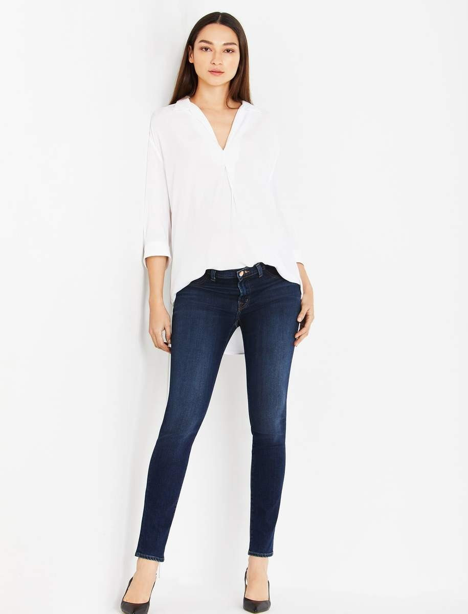 J Brand Side Panel Mama J Super Skinny Maternity Jeans- Fleeting | A Pea In The Pod