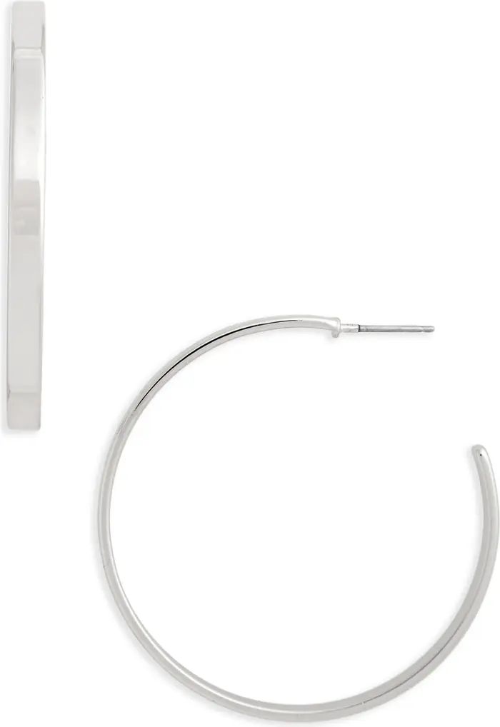 Sleek Flat Hoop Earrings | Nordstrom