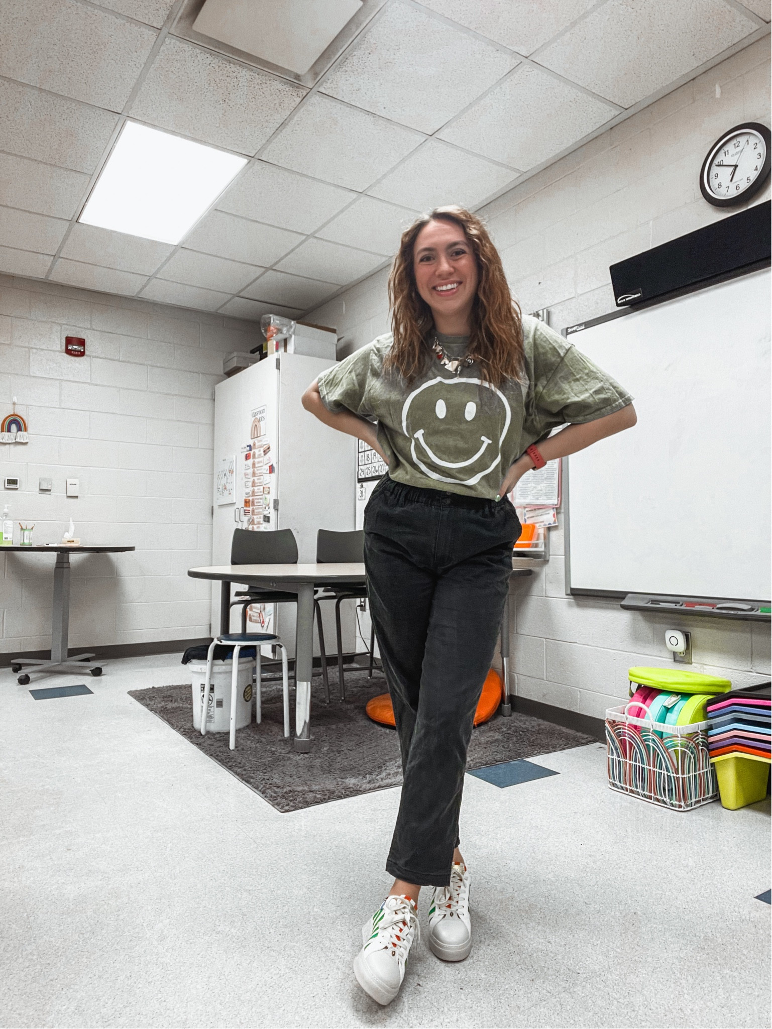 Teacher outfit, work outfit, work pants, teacher style, teacher fashion, teacher shirt, teacher t-shirt, graphic tee, comfortable work outfitt

#LTKfindsunder100 #LTKworkwear #LTKfindsunder50