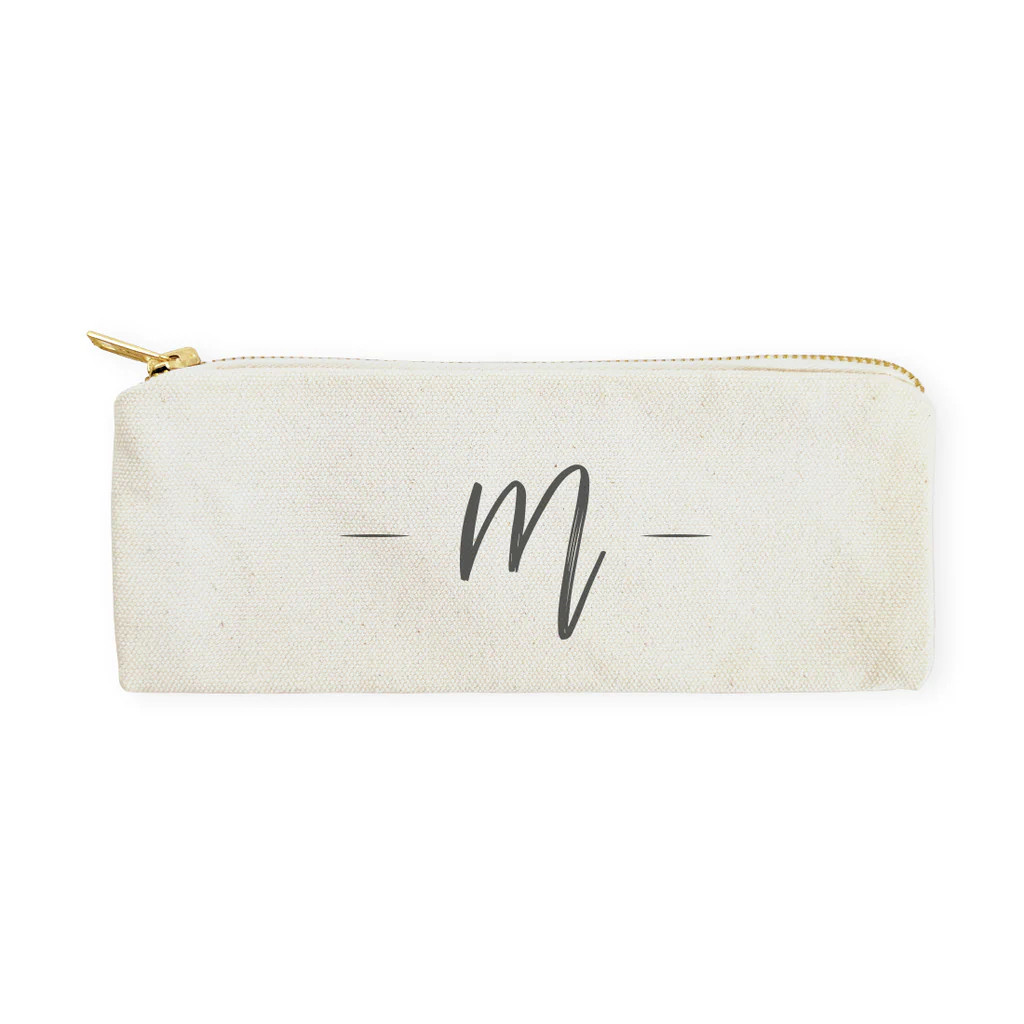 Personalized Handwritten Monogram Pencil Case and Travel Pouch | The Cotton & Canvas Company