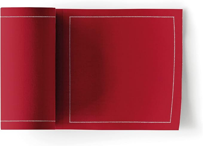 Cotton Cocktail Napkin - 4.3 x 4.3 in - 50 units per roll - Lipstick Red | Amazon (US)