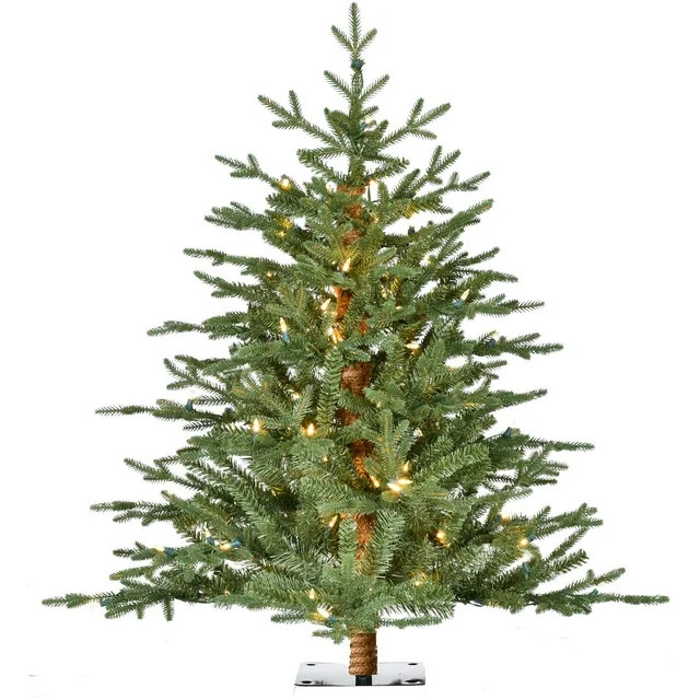 Fraser Hill Farm Green Alpine Porch Accent Tree, 3 Feet Tall | Faux Tree Includes Attached Warm W... | Walmart (US)