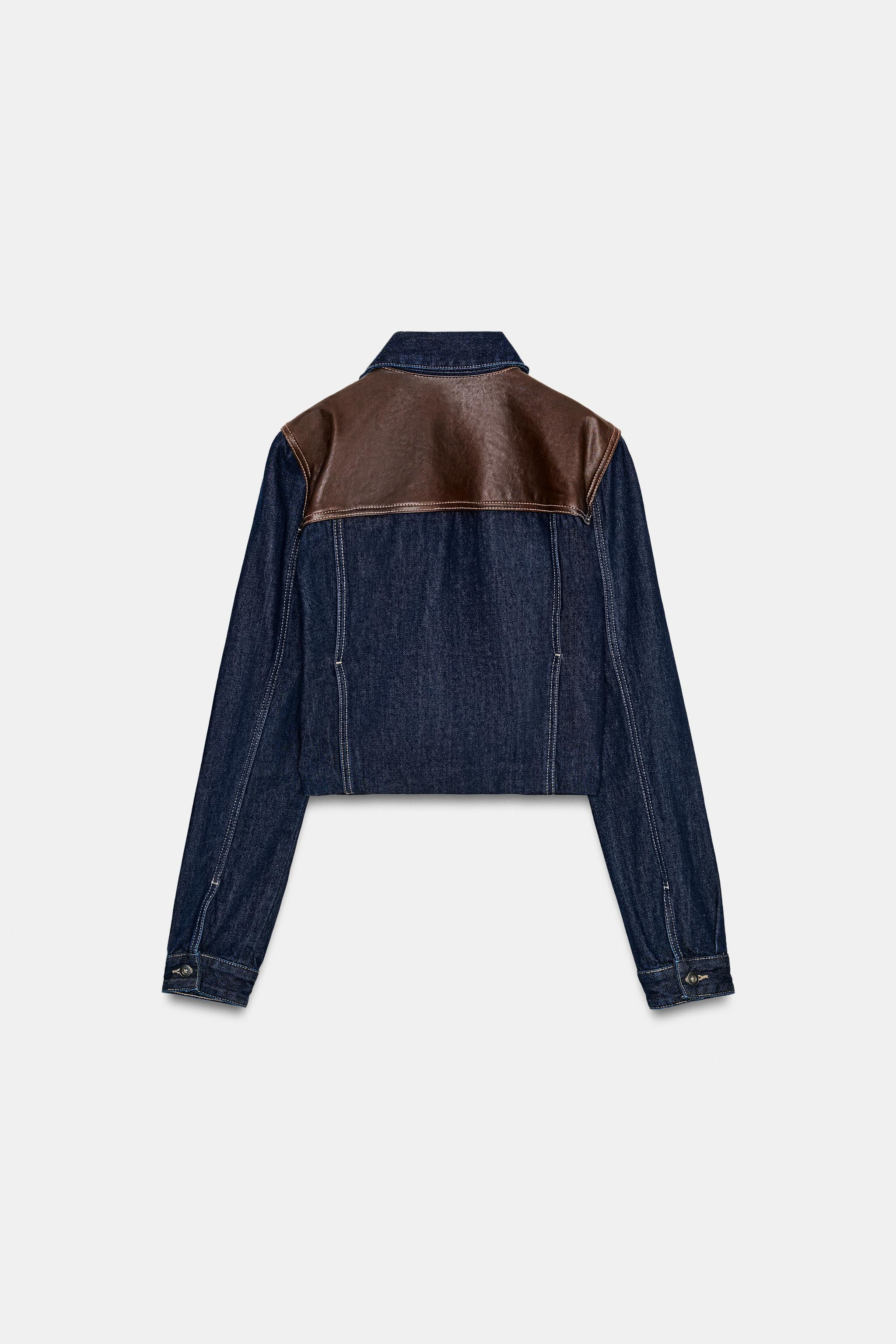 FAUX LEATHER DENIM EFFECT JACKET | Zara US