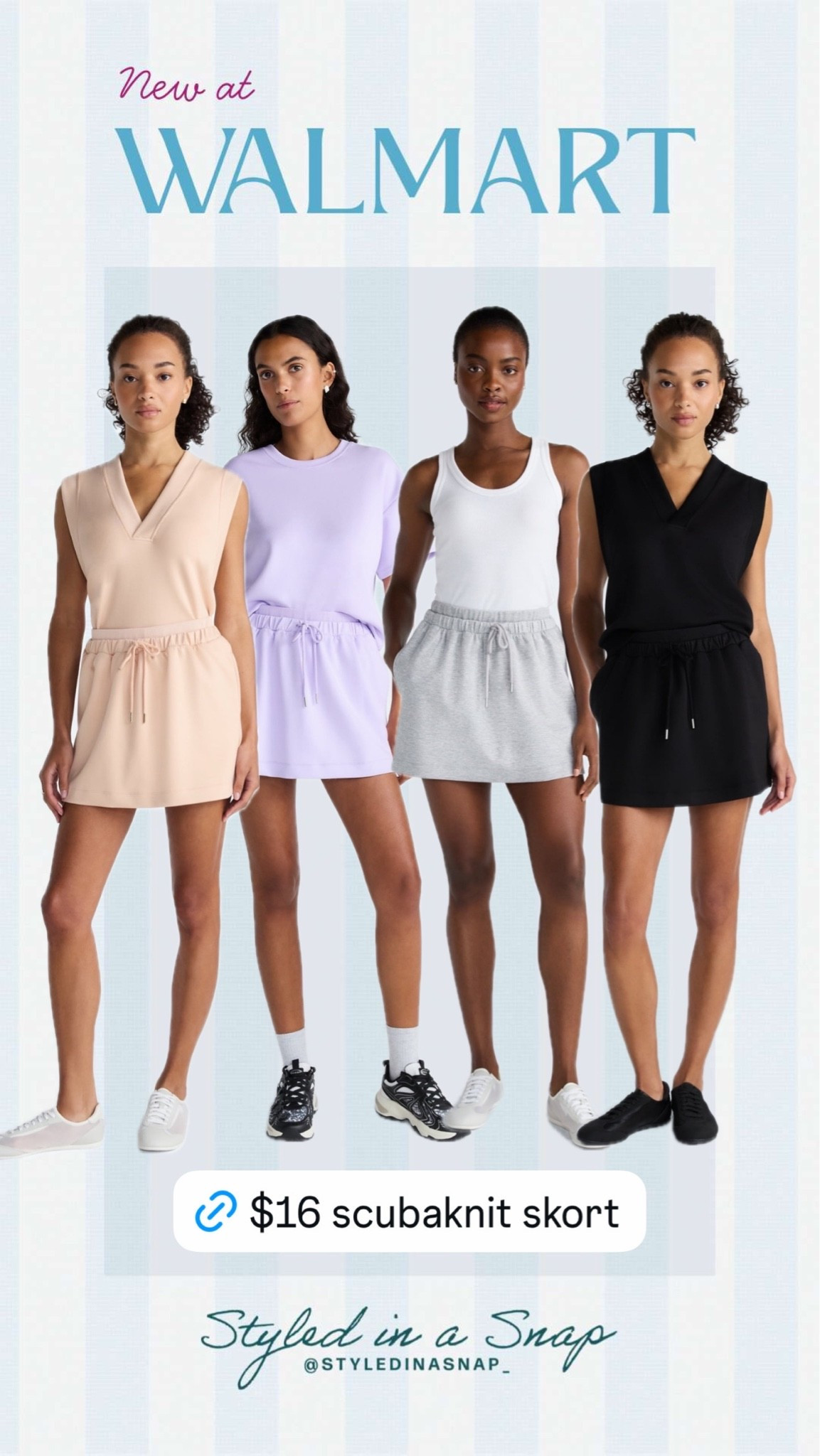 You’re gonna wanna get your hands on one of these scoop scubaknit skorts, new arrival at Walmart! ￼

#LTKOver40 #LTKSeasonal