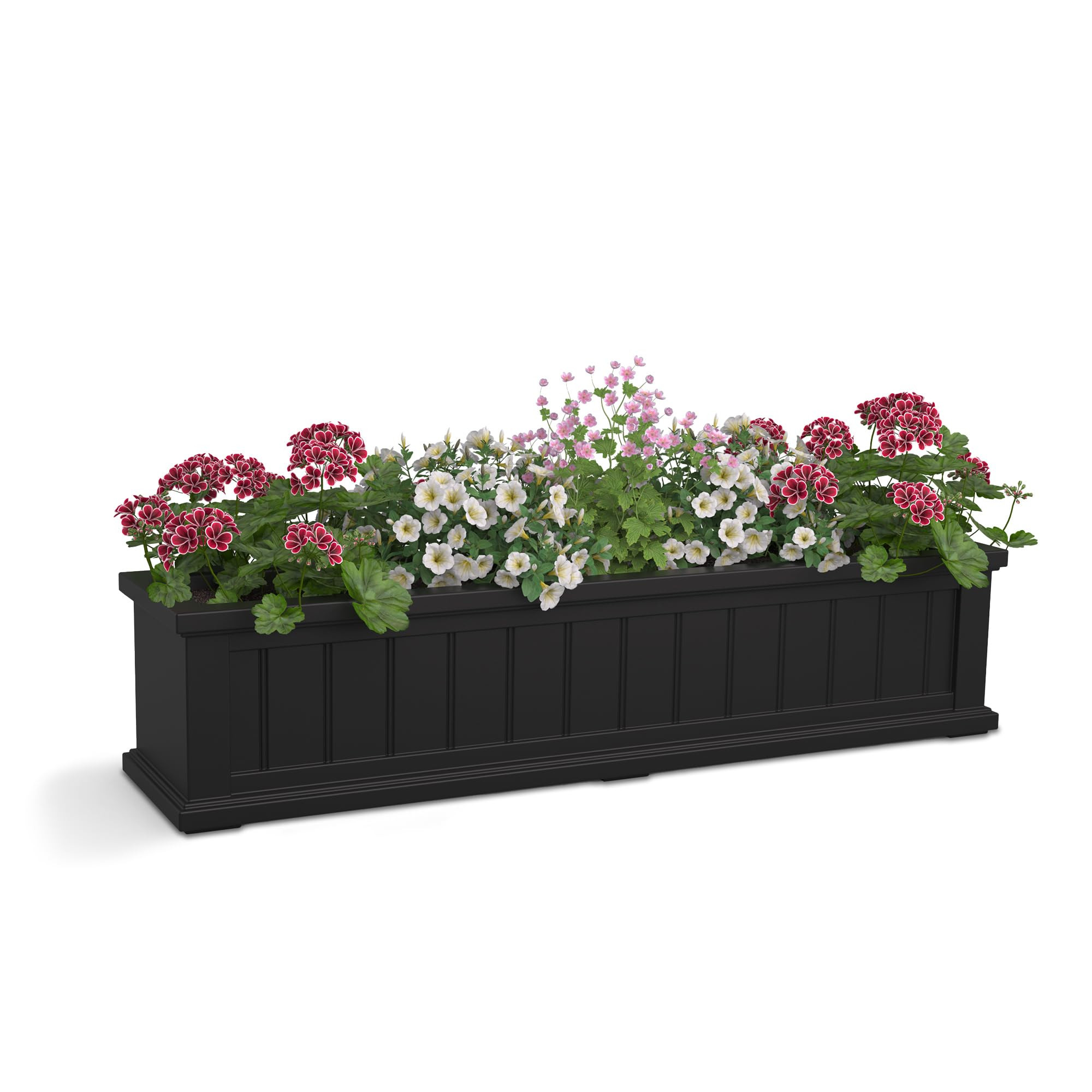 Mayne Cape Cod 4ft Window Box - Black - 48in L x 11in W x 10.8in H - Polyethylene - Built-in Wate... | Amazon (US)
