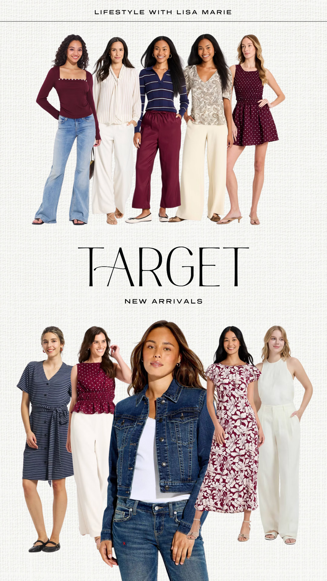 Target new arrivals! Elevated casual outfits for fall. Business casual outfits. Floral tops and dresses. Polka dot and stripe tops, dresses and skirts. Business trousers and dresses. Denim pants and jackets. Maroon and burgundy outfits. Neutral mom outfits.

#LTKmomlife #LTKSeasonal #LTKPetite
