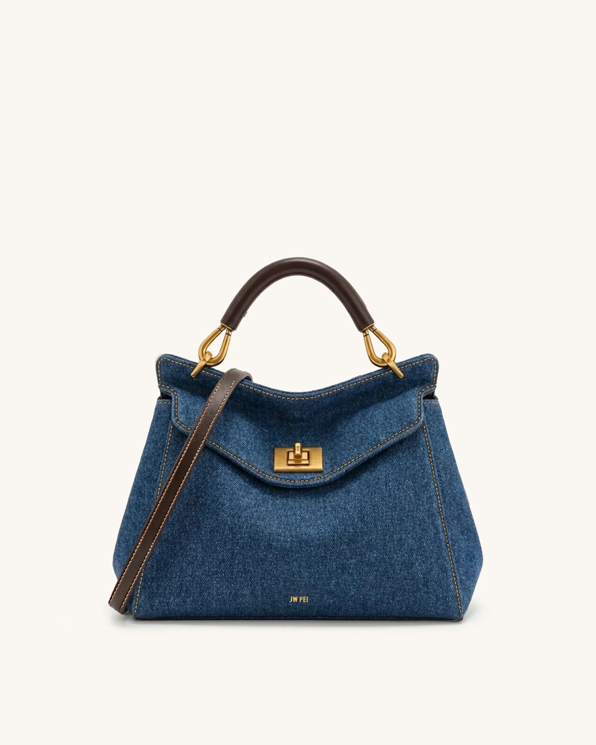Lucia Classic Handbag - Blue Denim | JW PEI US