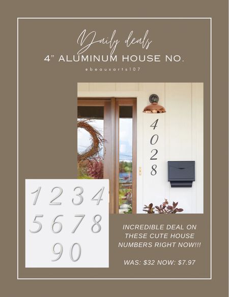 Huge discount on these cute house numbers! 

#LTKFindsUnder50 #LTKSaleAlert #LTKHome