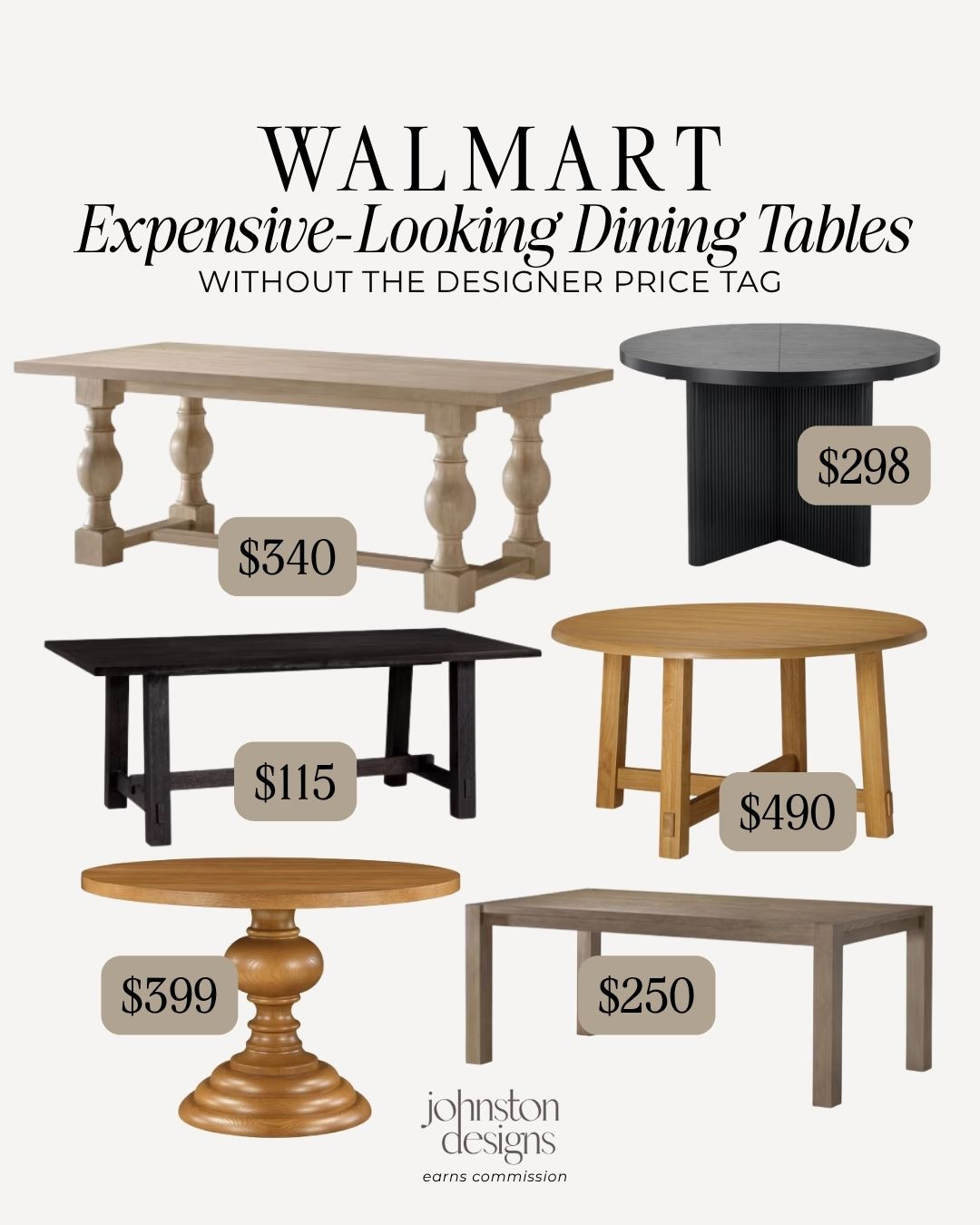 Walmart dining tables that look way more expensive than they are 🤎 These designer-inspired finds have all the elevated details — warm wood tones, statement pedestal bases and timeless silhouettes starting at just $115.

Walmart dining tables, affordable dining room furniture, expensive looking home finds, designer inspired furniture, Walmart home finds, wood dining table, round dining table, pedestal dining table, modern dining room, dining room refresh

#walmarthome #walmartfinds #diningroom #diningtable #affordablehome #homedecor #designerlookforless #walmartdecor #homefinds 

 #LTKHome