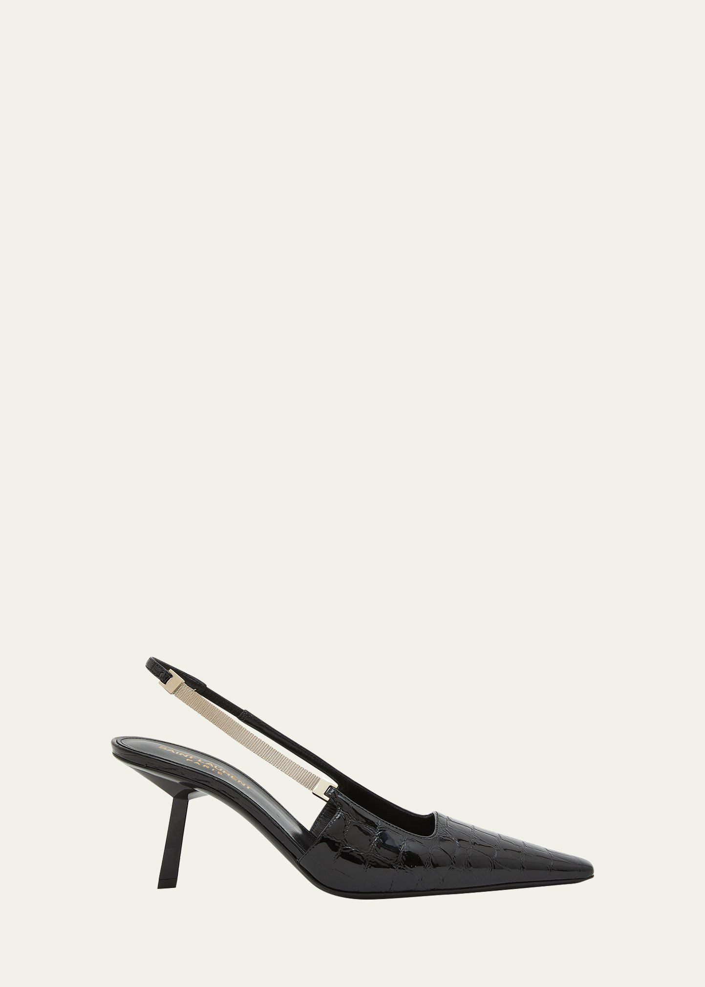 Saint Laurent Blake Croco Slingback Pumps | Bergdorf Goodman