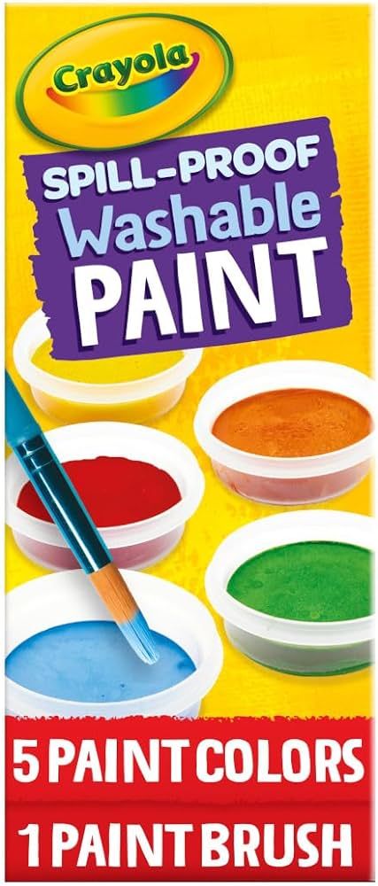 Crayola Spill Proof Paint Set (5ct), Washable Paint for Kids, Craft Supplies for Classrooms, Scho... | Amazon (US)
