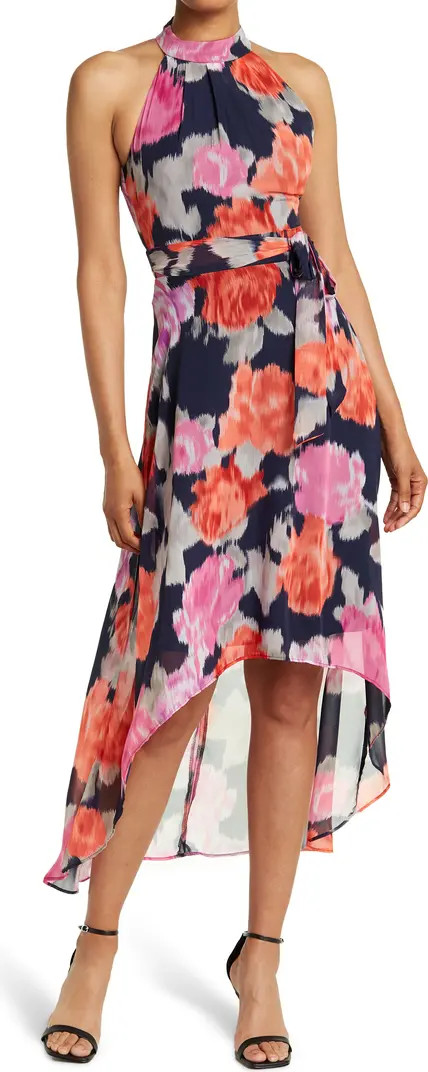 Eliza J Floral Halter Neck High-Low Maxi Dress | Nordstromrack | Nordstrom Rack