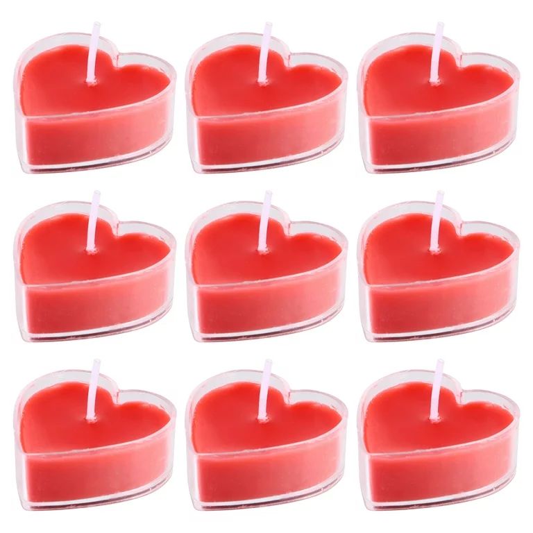 TOYMYTOY 9Pcs Delicate Scented Candles Heart Shaped Aroma Candles Home Wedding Adornment | Walmart (US)