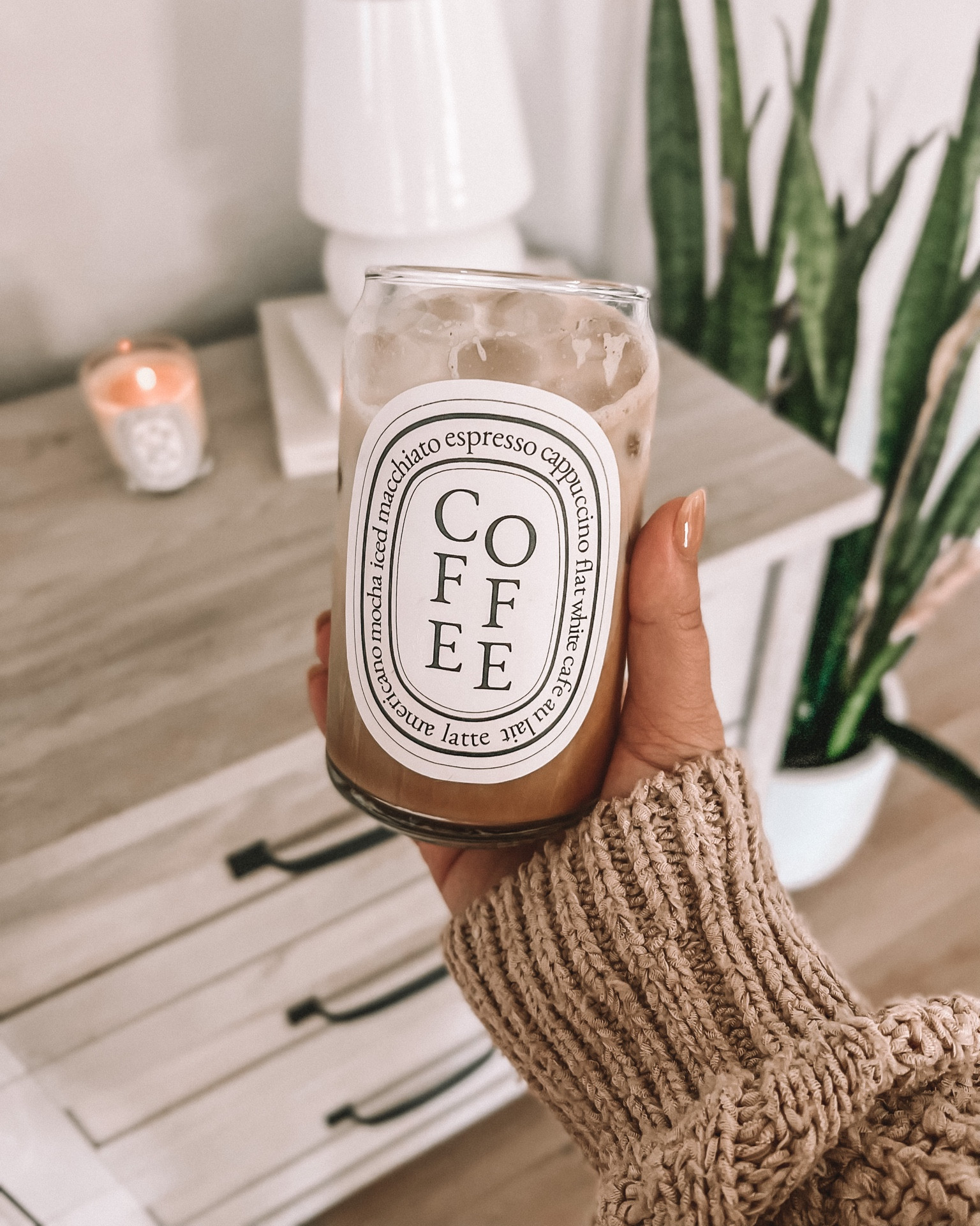 Diptyque inspired coffee glass can 🤍☕️

Perfect for my iced coffee! 

#LTKGiftGuide #LTKhome #LTKFind