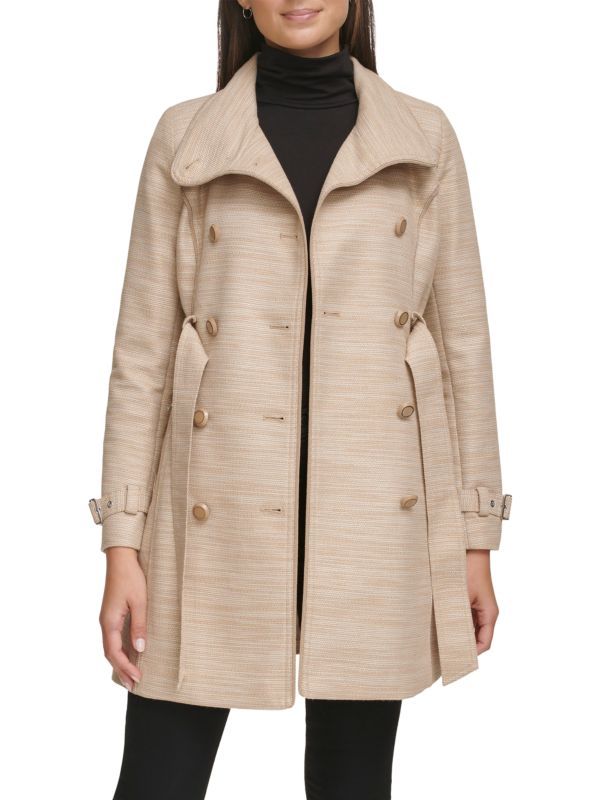 Water Resistant Belted Double Breasted Trench Coat | Saks Fifth Avenue OFF 5TH