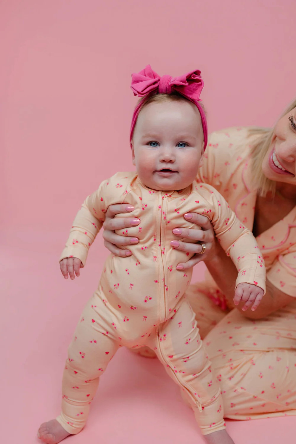 Yellow Floral and Bow Zipper Romper Jammers x Karissa Abbott | In My Jammers