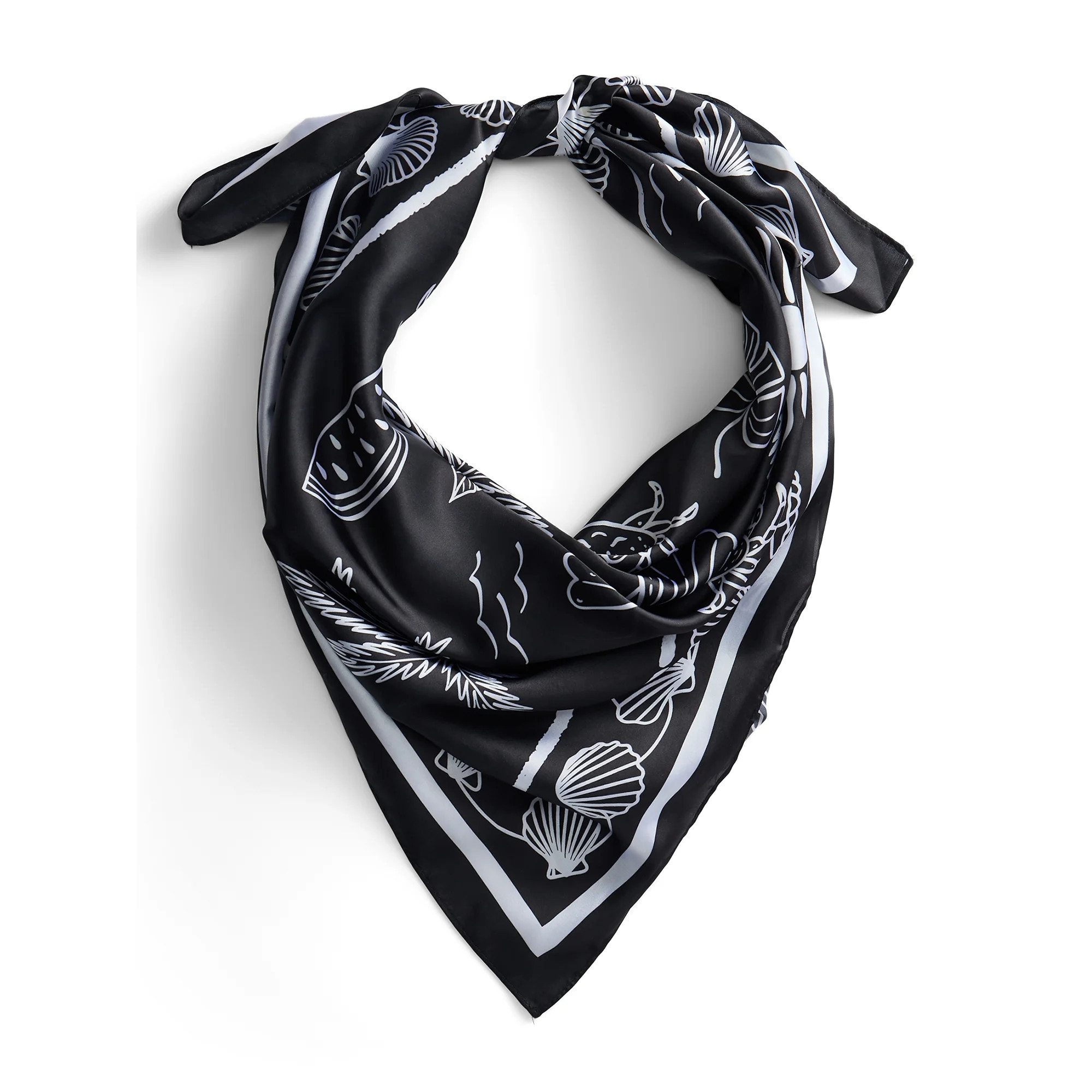 No Boundaries Women's Square Scarf with Printed Allover Pattern, Ideal for All Seasons | Walmart (US)