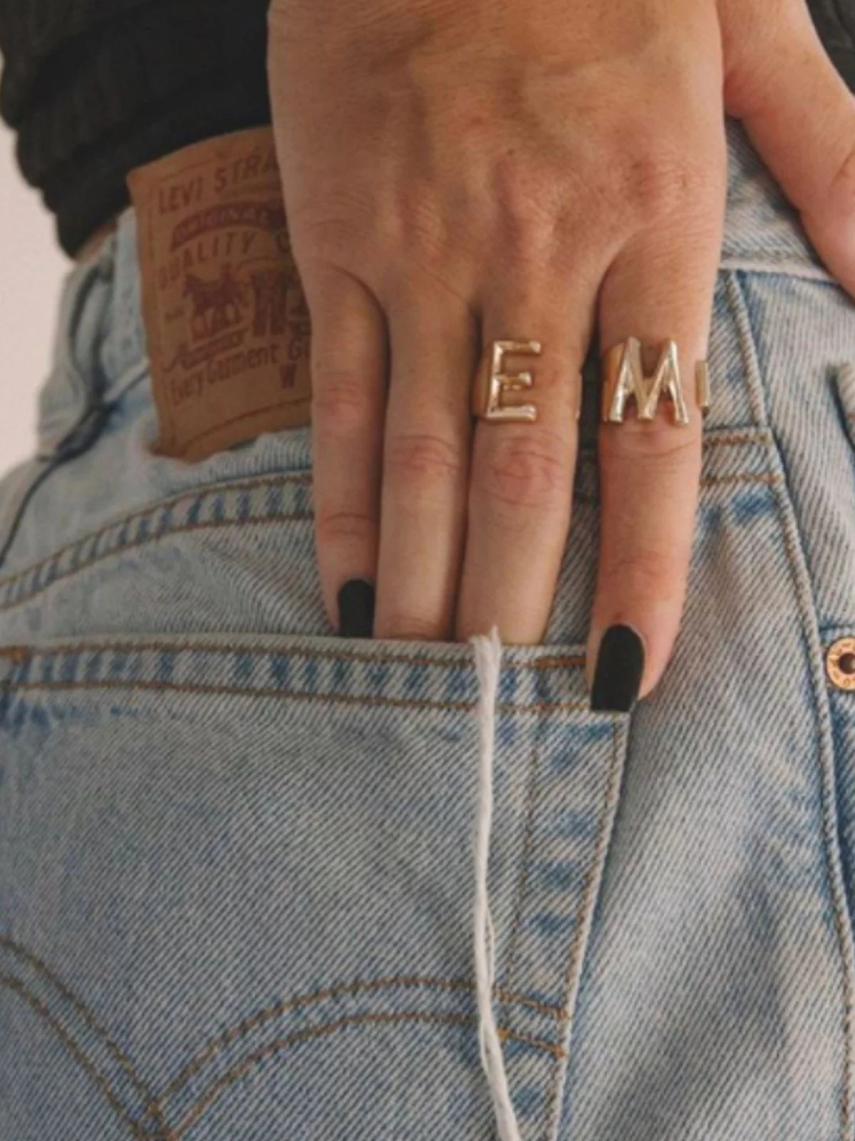 GOLD INITIAL RING | Judith March