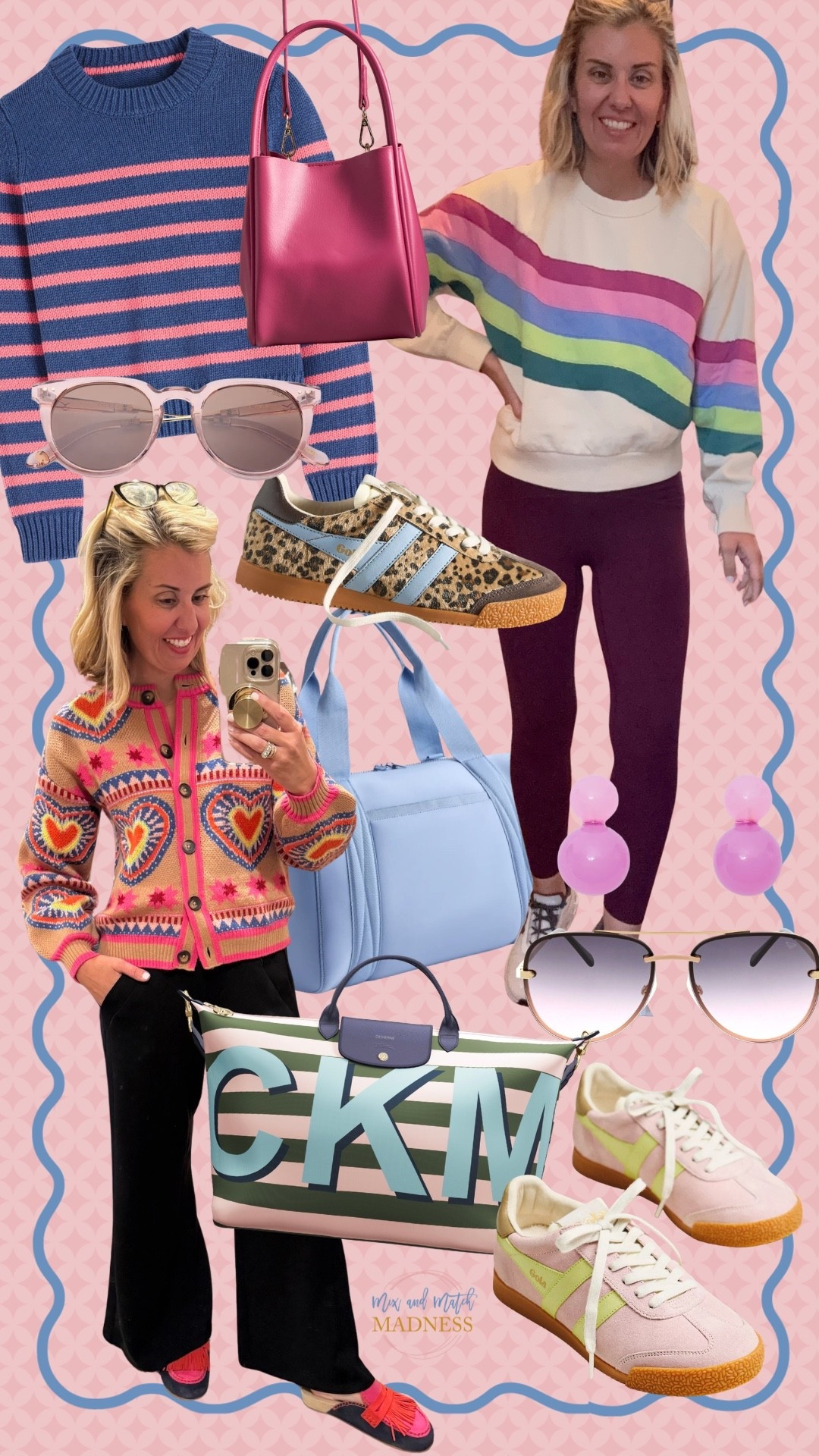 Y’all know I love all the color! Showing  you how I mix and match all the things…  like brands, colors, stripes, etc. 

Boden sweaters - xs 
Marine Layer sweatshirt - xs
Leggings - small 7/8
Track pant - small petite 

#LTKOver40 #LTKdayinmylife #LTKmomlife