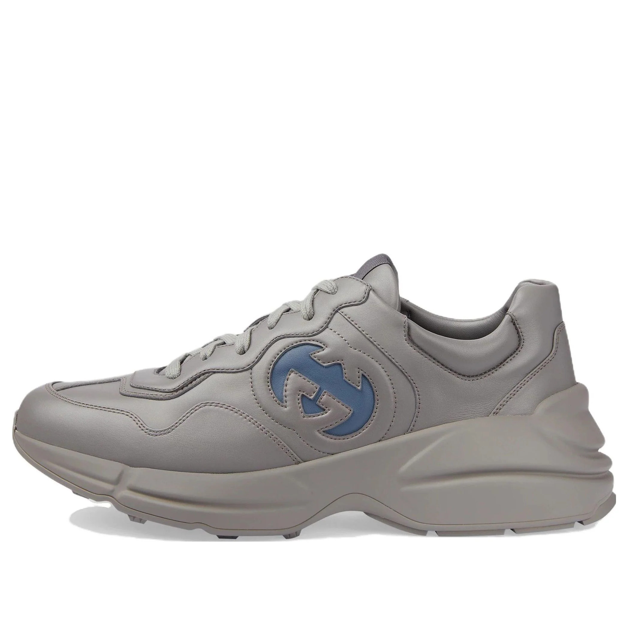 Gucci Rhyton Leather Sneakers 'Grey Blue' 757857-UPG70-1248 | KICKS CREW