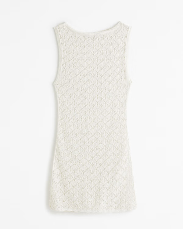 Crochet-Style Mini Dress Coverup | Abercrombie & Fitch (US)