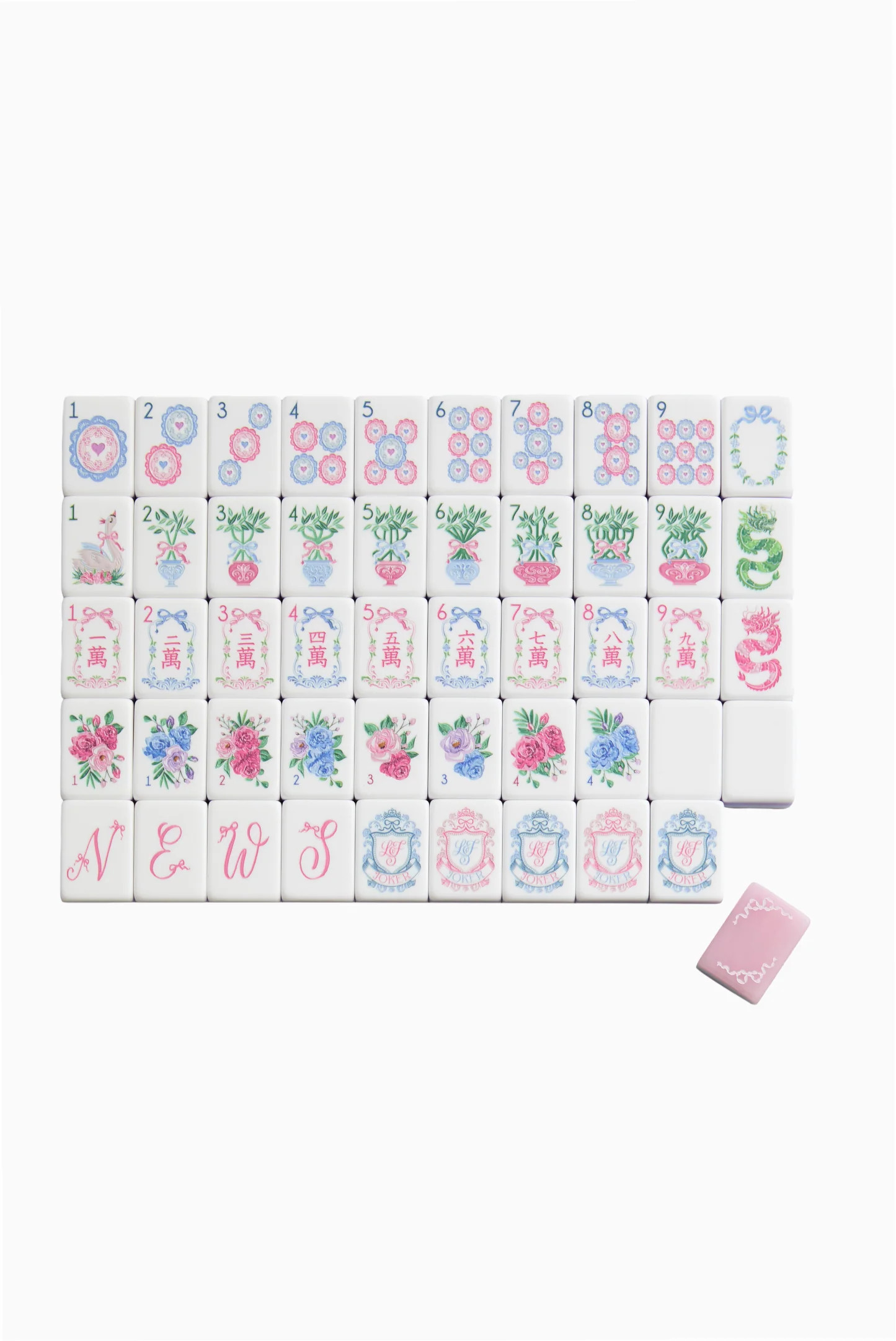 LoveShackFancy x Oh My Mahjong Coquette Mahjong Tiles SORBET GARDEN / O/S | LoveShackFancy