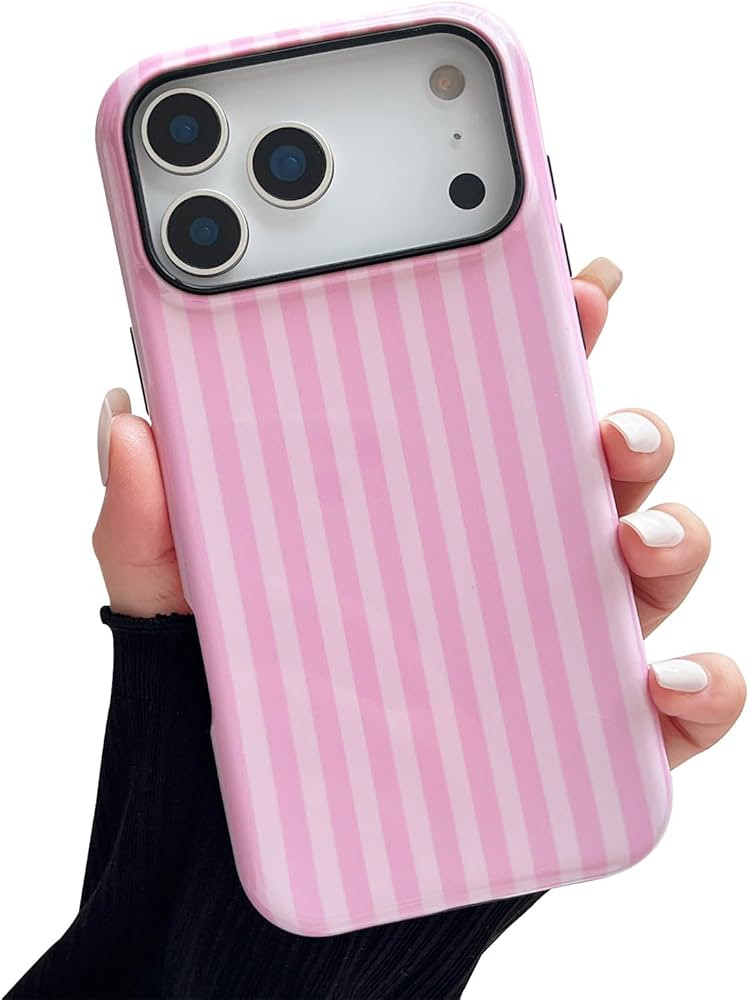 Compatible with iPhone 17 Pro Max Case, Cute Fashion Aesthetic Striped Phone Case for Women, Shoc... | Amazon (US)