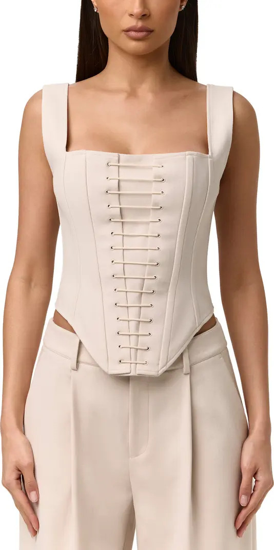Naked Wardrobe Suiting Corset Top | Nordstrom | Nordstrom