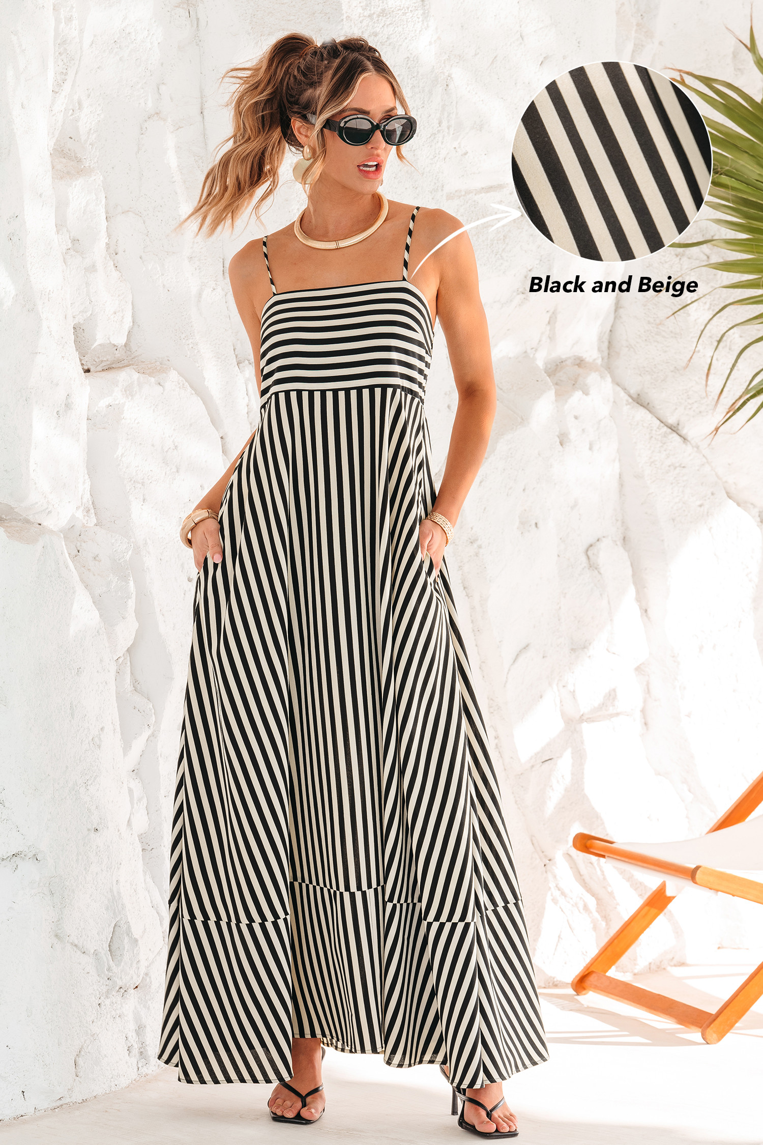 Subtle Lines Striped Maxi Dress | Cupshe UK