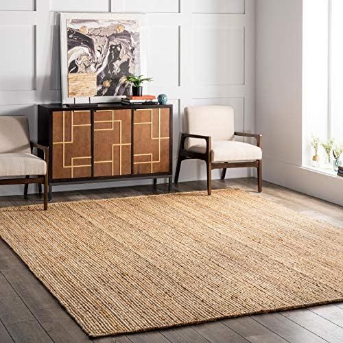 nuLOOM Rigo Hand Woven Jute Area Rug, 6' x 9', Natural | Amazon (US)