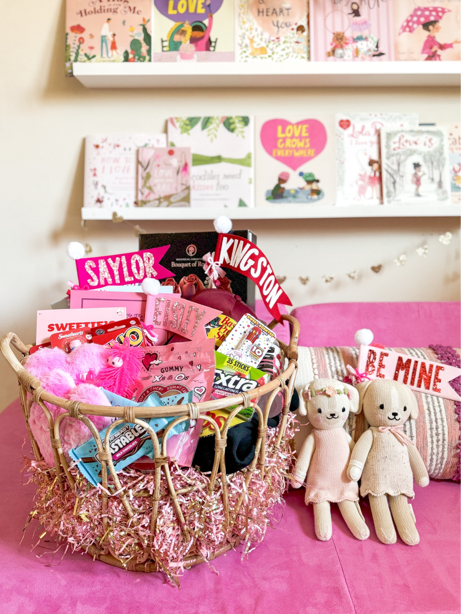 Shared Valentine’s Day basket for my kids! #lovebasket #vday #vdaybasket #valentinesday #valentines #valentinesbasket #giftbasket #kidsgifts #bassproshops #lego #cuddleandkind #target #traderjoes #mrbeast #candyland

#LTKKids #LTKGiftGuide #LTKFindsUnder100