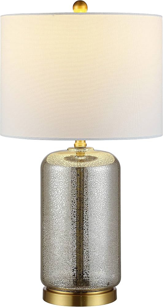 SAFAVIEH Lighting Collection Novah Silver Glass 26-inch Bedroom Living Room Home Office Desk Nigh... | Amazon (US)