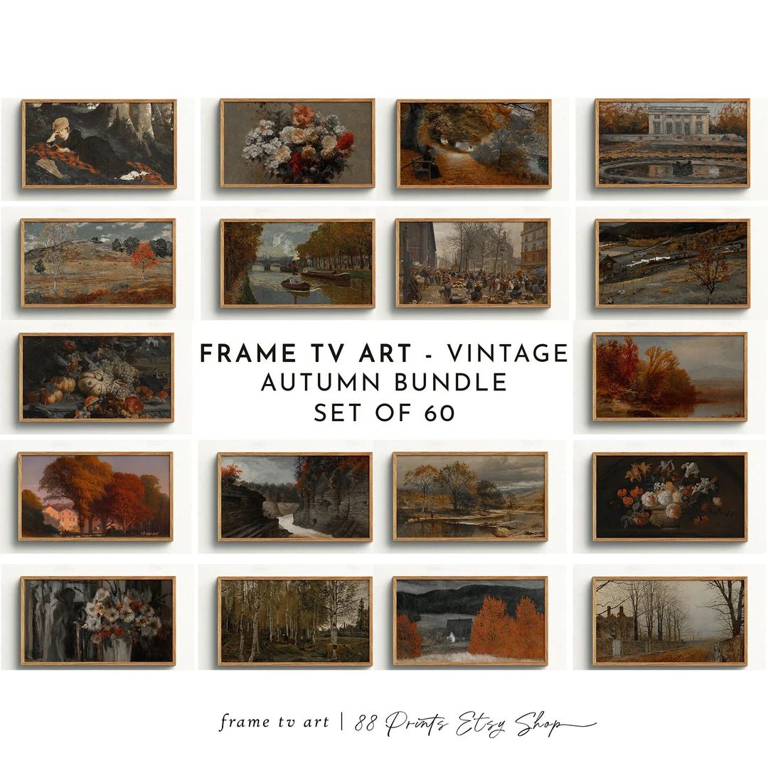 Samsung Frame TV Art Set Vintage Autumn Bundle 60 Files - Etsy | Etsy (US)