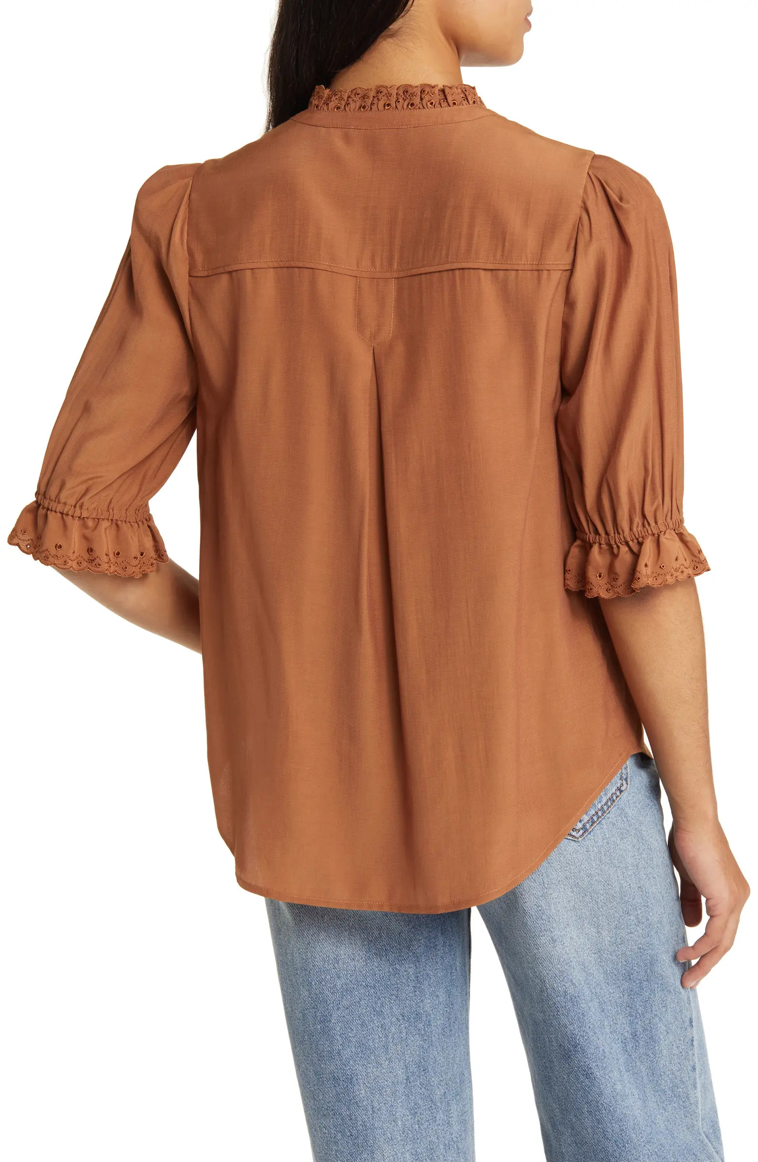 Eyelet Accent Blouse | Nordstrom