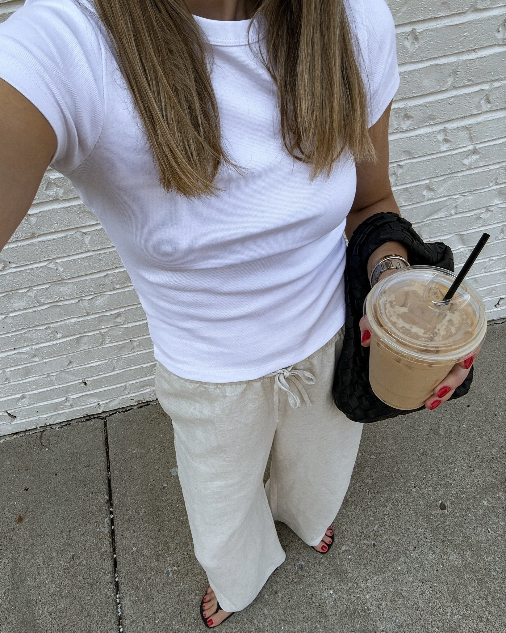 Fashion Jackson
White tee (small) 
Linen pants (medium)
Black sandals
Casual summer outfit

#LTKOver40 #LTKSeasonal #LTKootd