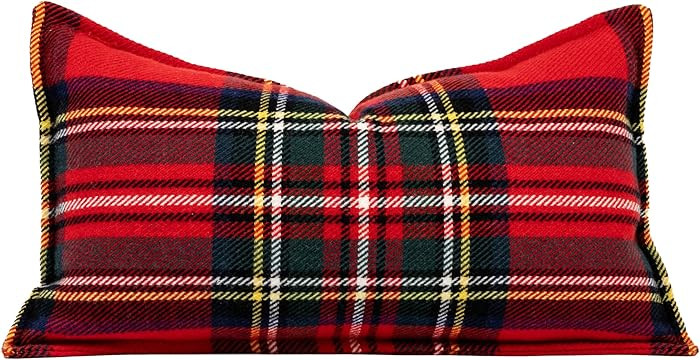 Hofdeco Premium Classic Holiday Decorative Lumbar Pillow Cover Only, 11"x20" Heavyweight 100% Ult... | Amazon (US)