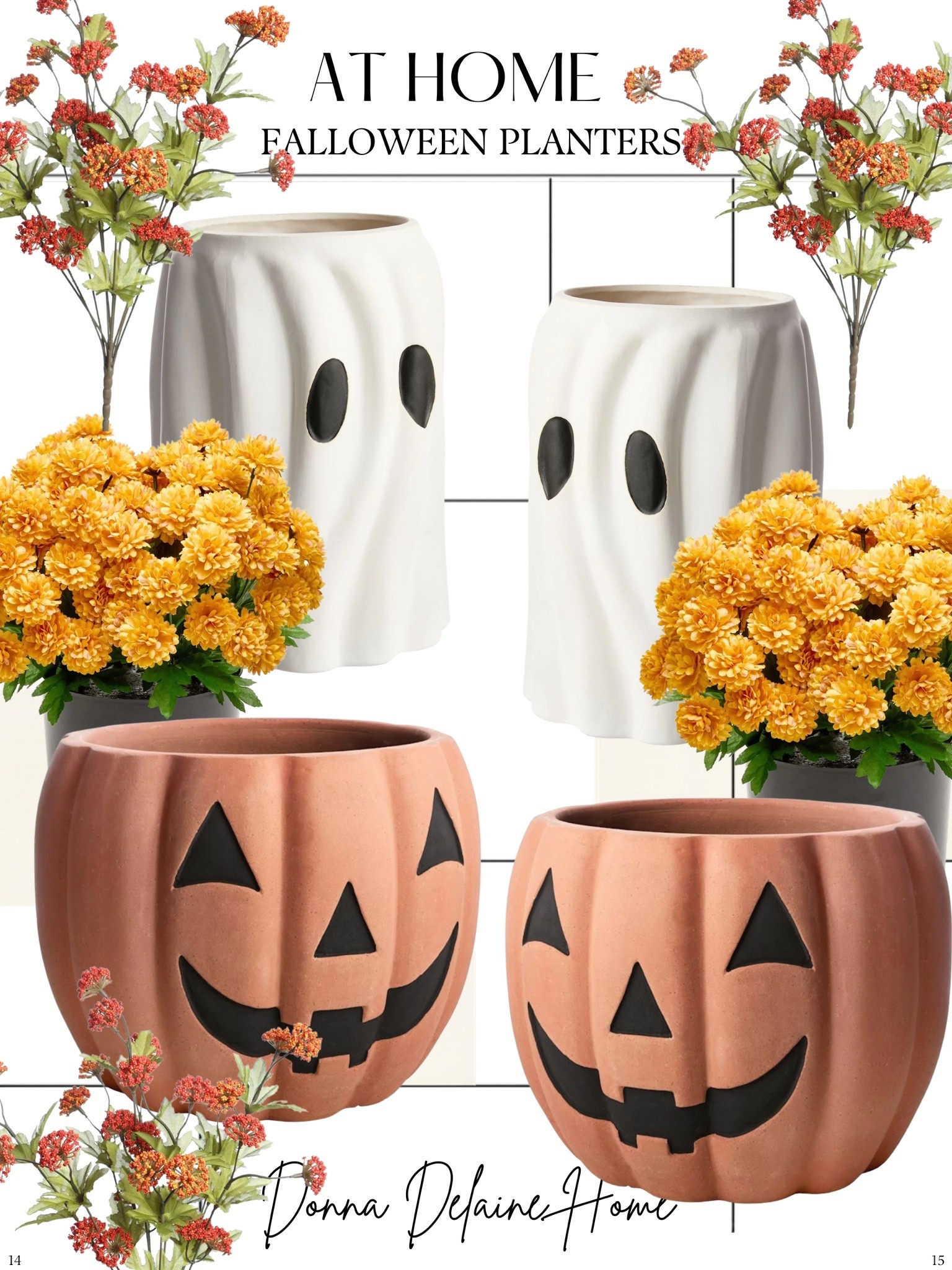 Fall and Halloween planters✨✨
So cute and fun for the front porch!