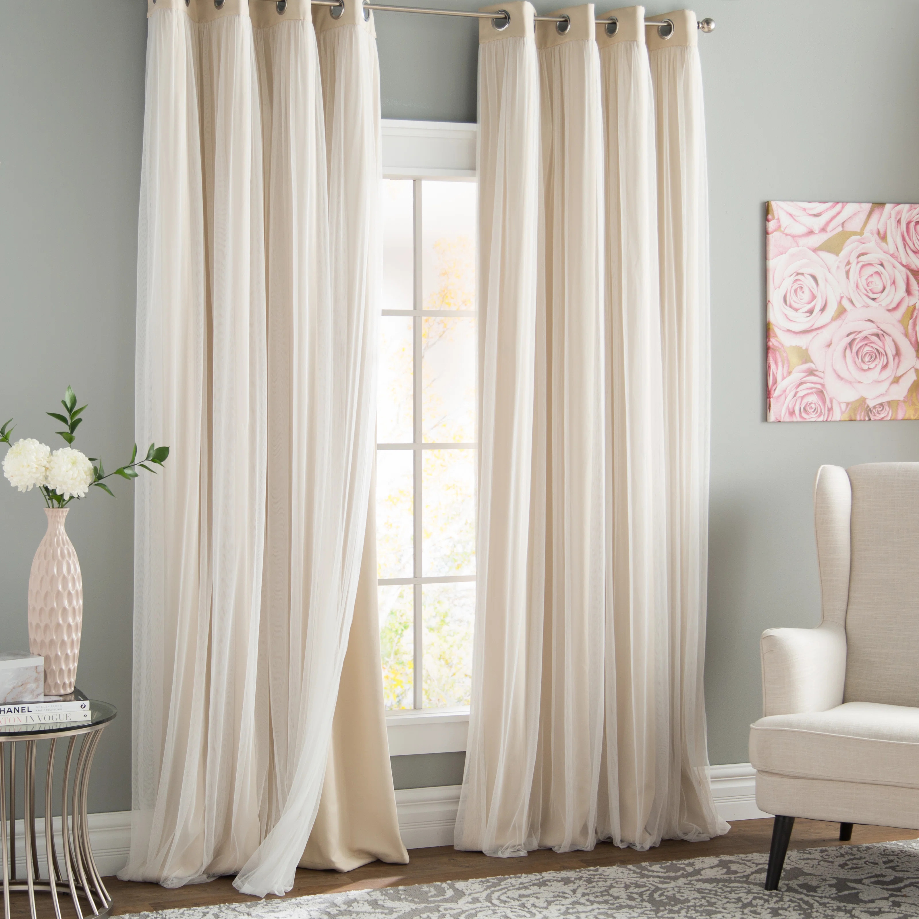 Brockham Solid Color Room Darkening Grommet Curtain Panels (Set of 2) | Wayfair North America