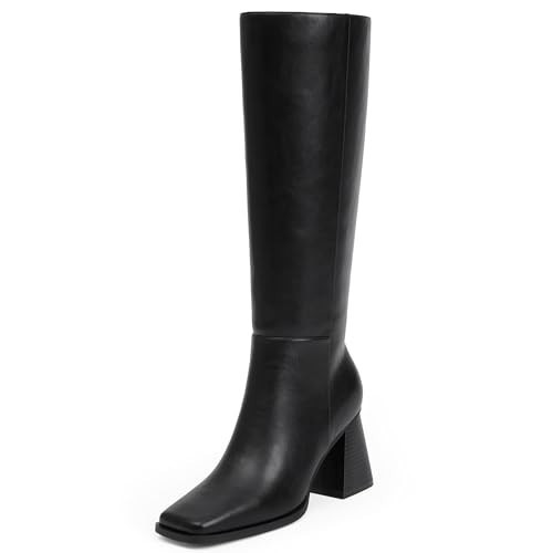 Easyfox Knee High Boots Black Boots for Women Fall Tall Boots Women Black Knee High Boots Size 8 | Amazon (US)