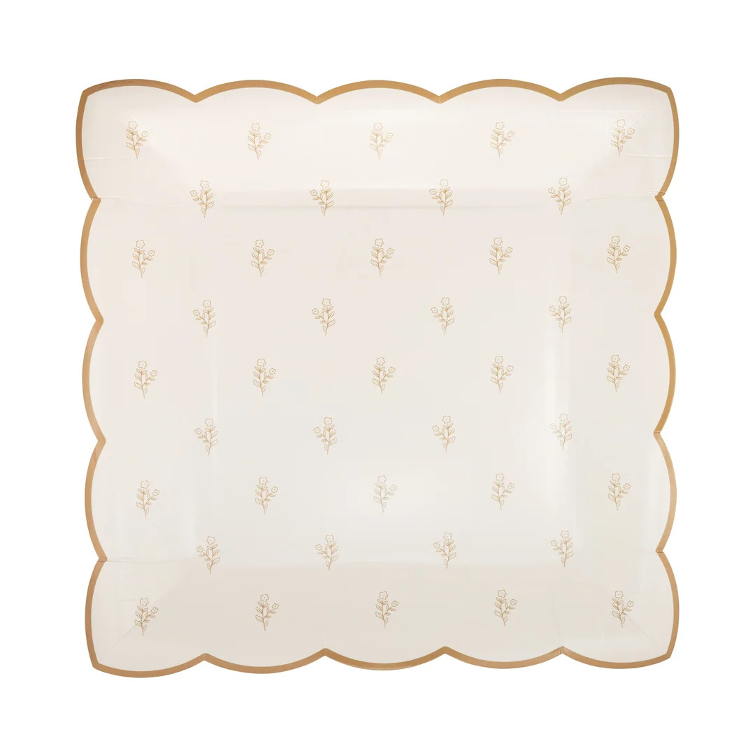Small Floral Paper Plate (8ct) | My Mind's Eye