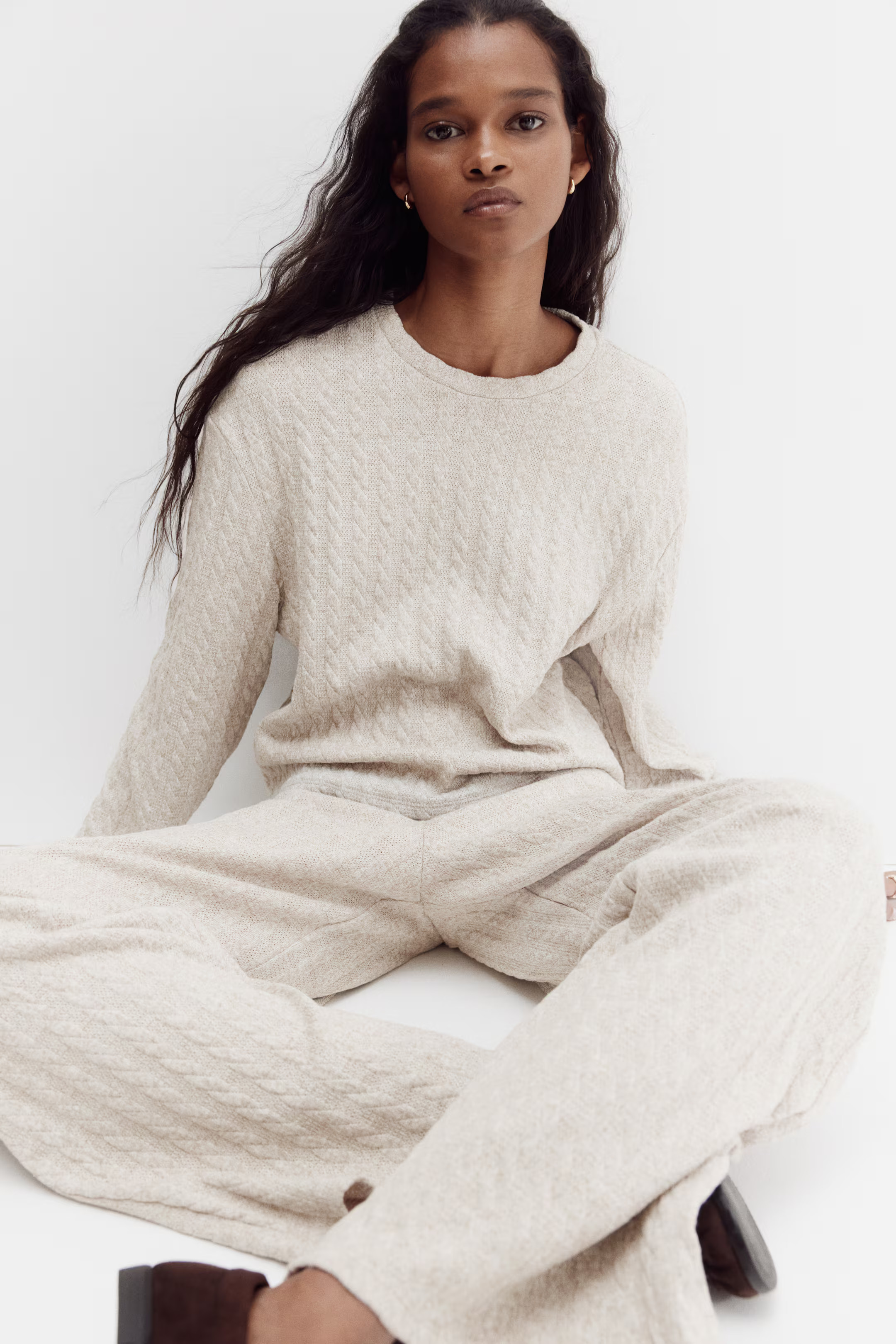 Flared Cable-Knit Pants | H&M (US + CA)