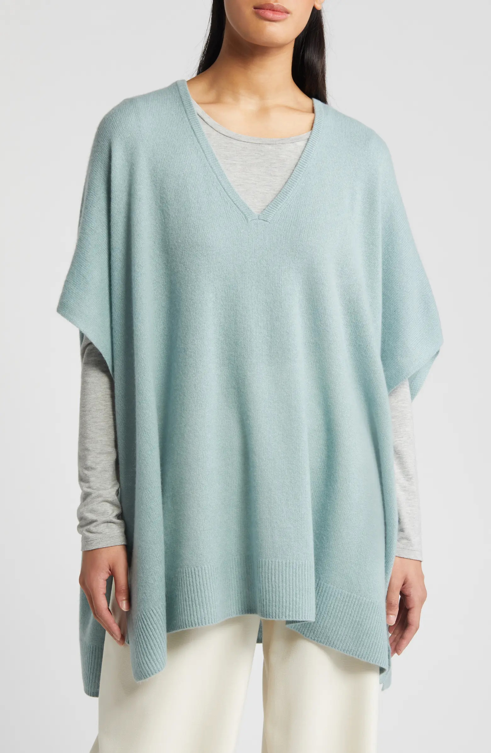 Nordstrom V-Neck Wool & Cashmere Poncho | Nordstrom | Nordstrom