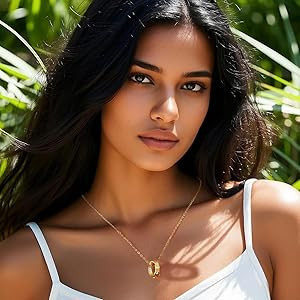 Love Necklace, Interlocking Circle Necklace, Dainty Pendant Necklace for Women, Stocking Stuffers... | Amazon (US)