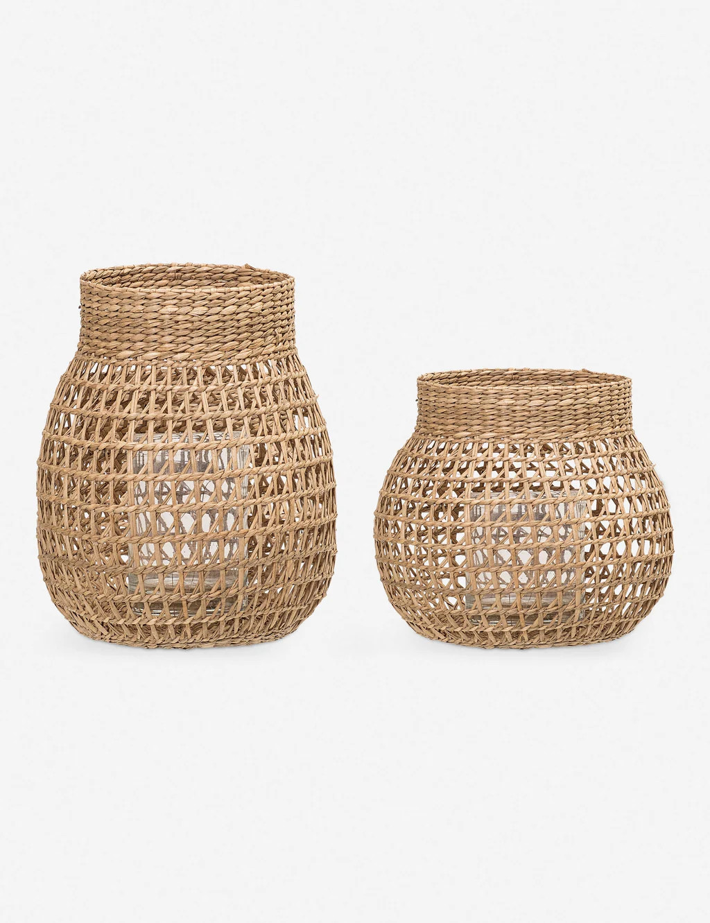 Soleil Woven Lanterns (Set of 2) | Lulu and Georgia 