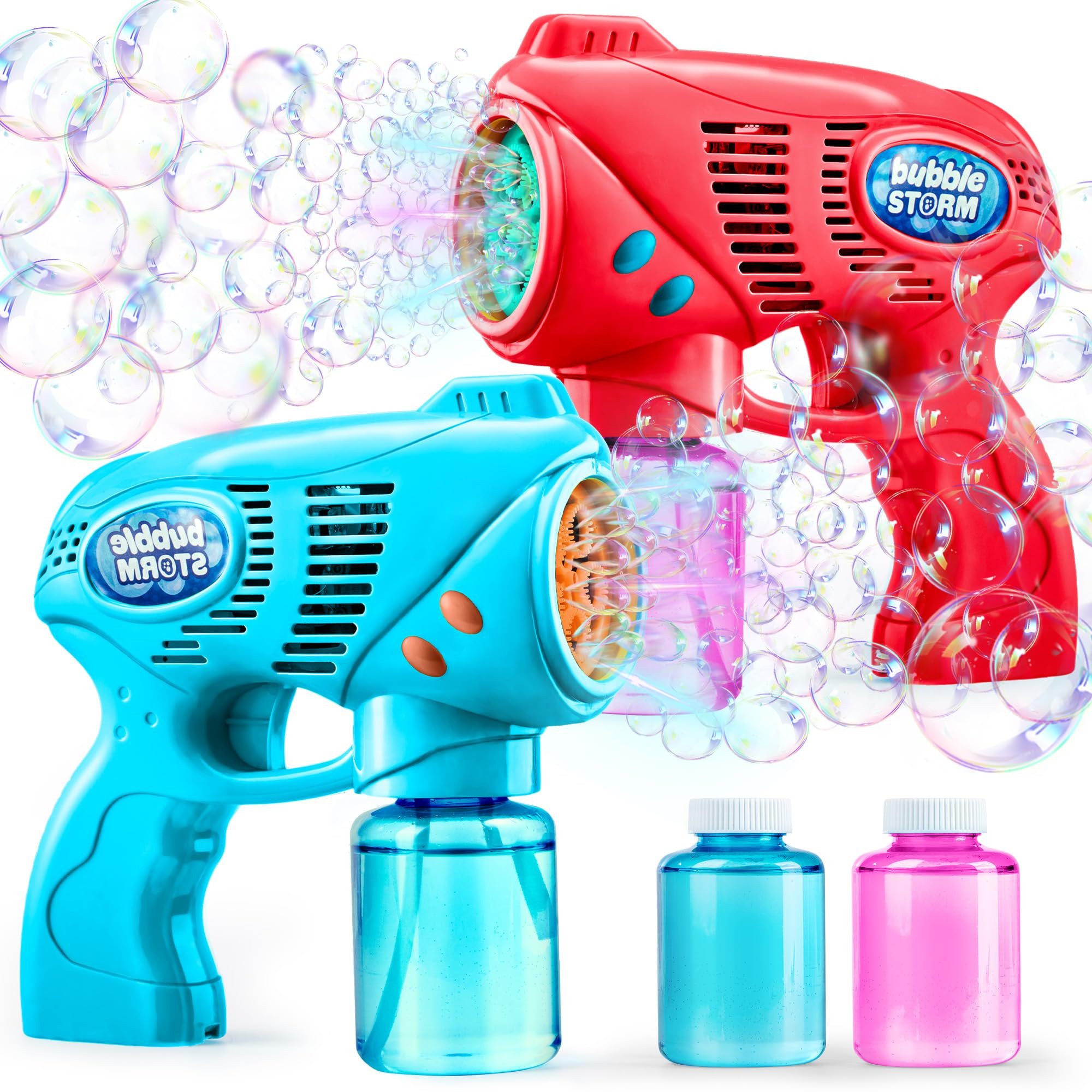 JOYIN 2 Kids Bubble Gun with 2 Bottles Refill Solution, Bubble Machine Gun for Toddlers 1-3 Kids ... | Amazon (US)